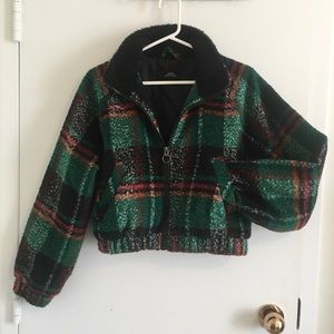 Cropped plaid jacket